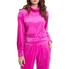 1.State Turtleneck Velour Top - Party Pink