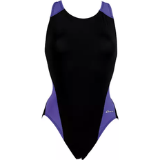 Dolfin Ocean Performance Back Colorblock One Piece Swimsuit - Black/Purple