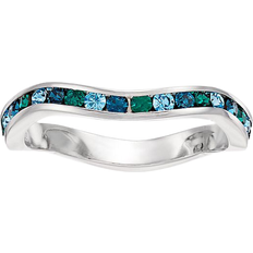 Traditions Jewelry Company Wave Ring - Silver/Green Multi