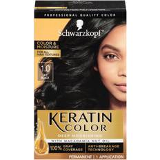 Schwarzkopf Keratin Permanent Hair Color Jet Black 6.2fl oz