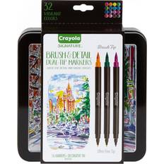 milo Alcohol Based Double Sided Art Markers, 24 pc Brush and Chisel Tip  Mark