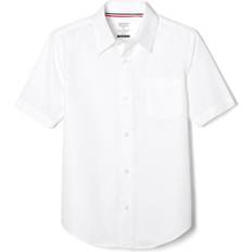 French Toast Boy's Short Sleeve Dress Shirt with Expandable Collar - White