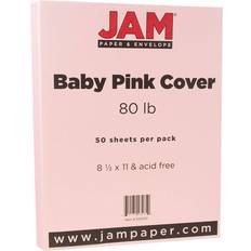 JAM Paper 80 lb. Cardstock Paper, 8.5 x 11, White Glossy, 50