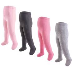 Hudson Baby Cable Knit Tights 4-pack - Pink & Charcoal (10754091)