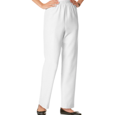 Alfred Dunner Classics Pull-On Straight Leg Pants - White