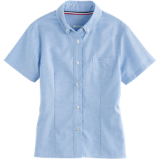 French Toast Girl's Short Sleeve Oxford Shirt - Blue