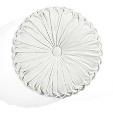 Lush Decor Round Pleated Complete Decoration Pillows White