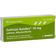 Cetirizin Sandoz 10mg 30 st Tablett