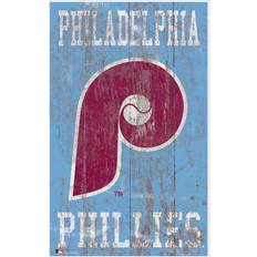 Fan Creations Philadelphia Phillies Heritage Distressed Logo Sign Board