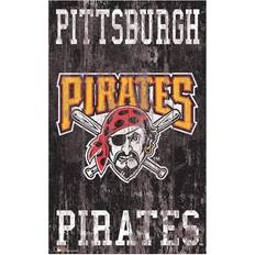 Fan Creations Pittsburgh Pirates Heritage Distressed Logo Sign Board