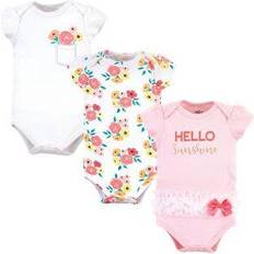 Little Treasures Baby Girl's Bodysuits 3-pack - Flower Pocket