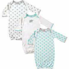 Luvable Friends Sleep Gowns 3-pack - Mint/Grey Elephant (10133015)