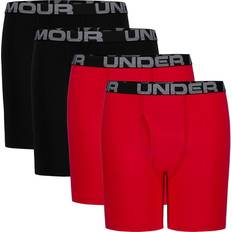 Under Armour Cotton Boxer Briefs 4-Pack - Red/Black (1357920-600)