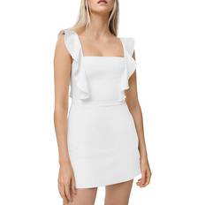 French Connection Whisper Ruffle Mini Dress - Summer White