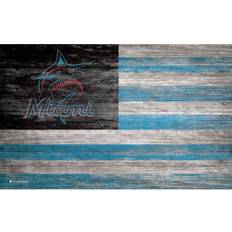 Fan Creations Miami Marlins Distressed Flag Sign Board