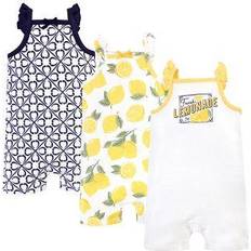 Touched By Nature Baby Girl's Rompers 3-pack - Lemon Tree