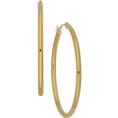 Welry Polished Hoops - Gold