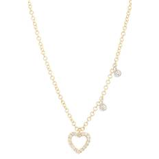 Meira T Heart Pendant Necklace - Gold/Silver/Diamonds