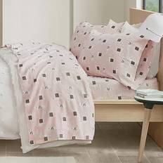 Bed Sheets Intelligent Design Flannel Bed Sheet Pink
