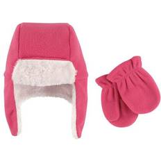 Hudson Infant Trapper Hat and Mitten Set - Dark Pink (10151525)