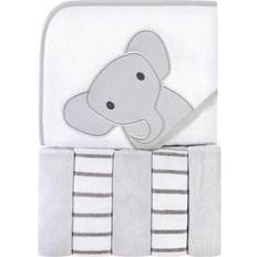 Hudson Hooded Towel & Five Washcloths Modern Elephant