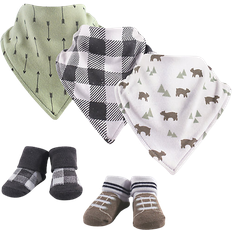 Yoga Sprout Bandana Bib and Socks Set Bear 5-pack