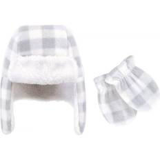 Hudson Baby Trapper Hat and Mitten Set - Gray/White Plaid (10154890)