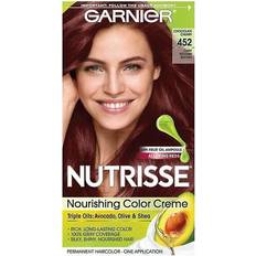 Reddish brown hair color Garnier Nutrisse Permanent Nourishing Hair Color Creme, 452 Dark Reddish Brown CVS