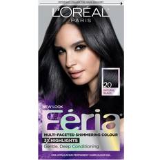 L'Oréal Paris Feria Permanent Haircolour Gel, Natural/Black 20 False