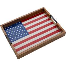 Red Serving Trays Mikasa Gourmet Basics American Flag Lazy Susan Serving Tray