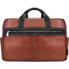 Leather Briefcases McKlein Southport | 17” Leather Two-Tone Laptop Briefcase - Brown