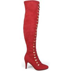 High Heel High Boots Journee Collection Trill Medium Calf - Red