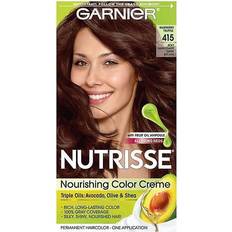 Permanent Hair Dyes Garnier Nutrisse Nourishing Color Creme 415 Soft Mahogany Dark Brown