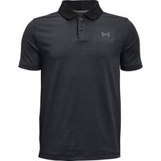 Under Armour Performance Stripe Polo Shirt - Black/Pitch Gray (1361776-001)