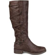 Journee Collection Carly Extra Wide Calf - Brown