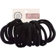 Schwarz Haargummis Kitsch Eco-Friendly Nylon Elastics 20pc set Black