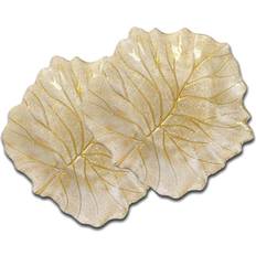Classic Touch Beveled Leaf Shaped Serving Dish 2