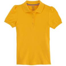 L Polo Shirts Children's Clothing French Toast Girl's School Uniform Stretch Pique Polo Shirt - Gold