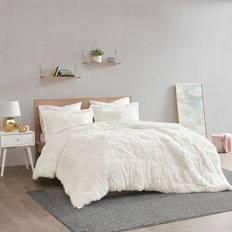 Twin Duvet Covers Intelligent Design Leena Shaggy Fur Duvet Cover Ivory (228.6x167.64cm)