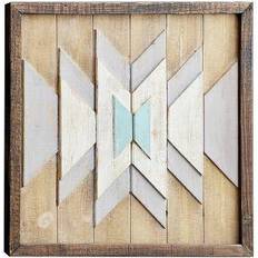 Olivia & May Square Chevron Pattern Wall Decor 50.8x50.8cm