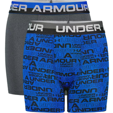 Under Armour Boy's UA Wordmark Boxerjock 2-pack - Royal/Carbon Heather