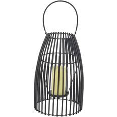 Black Candle Holders Olivia & May Modern Iron/Glass Decorative Caged Candle Holder 40.6cm
