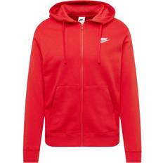 Rot Pullover Nike Sportswear Club Fleece Full-Zip Hoodie - University Red/University Red/White