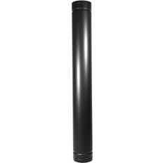 Fireplaces DuraVent PelletVent 4 in. x 36 in. Double-Wall Chimney Stove Pipe in Black