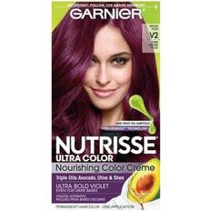 Permanent Hair Dyes Garnier Nutrisse Nourishing Color Creme V2 Dark Intense Violet