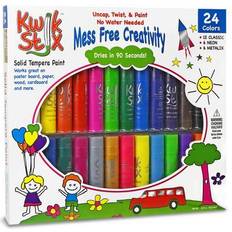 Water Colors Kwik Stix Solid Tempera Paint Sticks, 24/ST, Ast