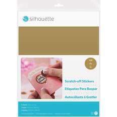 Silhouette Printable Scratch-Off Sticker Sheets 8.5"X11" 5pk Gold
