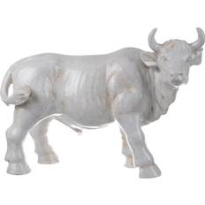 A&B Home Southern Living Hector Cow Statuette in White Decoration 12"