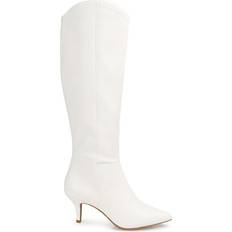 Journee Collection Estrella Wide Calf - White