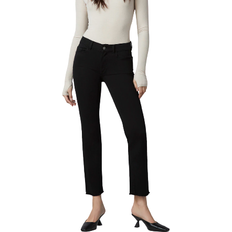 DL1961 Mara Mid Rise Instasculpt Straight Jeans - Black Peached Raw